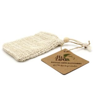 Rustic Exfoliating Soap Bag Washed Jute