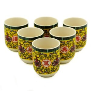 Mindful Herbal Tea Cups Long Life Motif