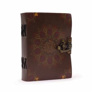 Tranquil Insight Lotus Mandala Leather Notebook