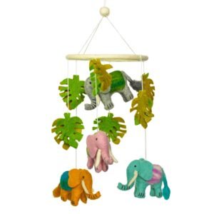 Gentle Safari Nursery Mobile Felt Elephants