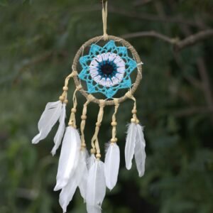 Tranquil Waves Pastel Blue Macramé Dreamcatcher