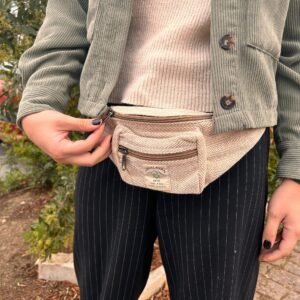 Hands-Free Travel Belt Bag Cotton Hemp