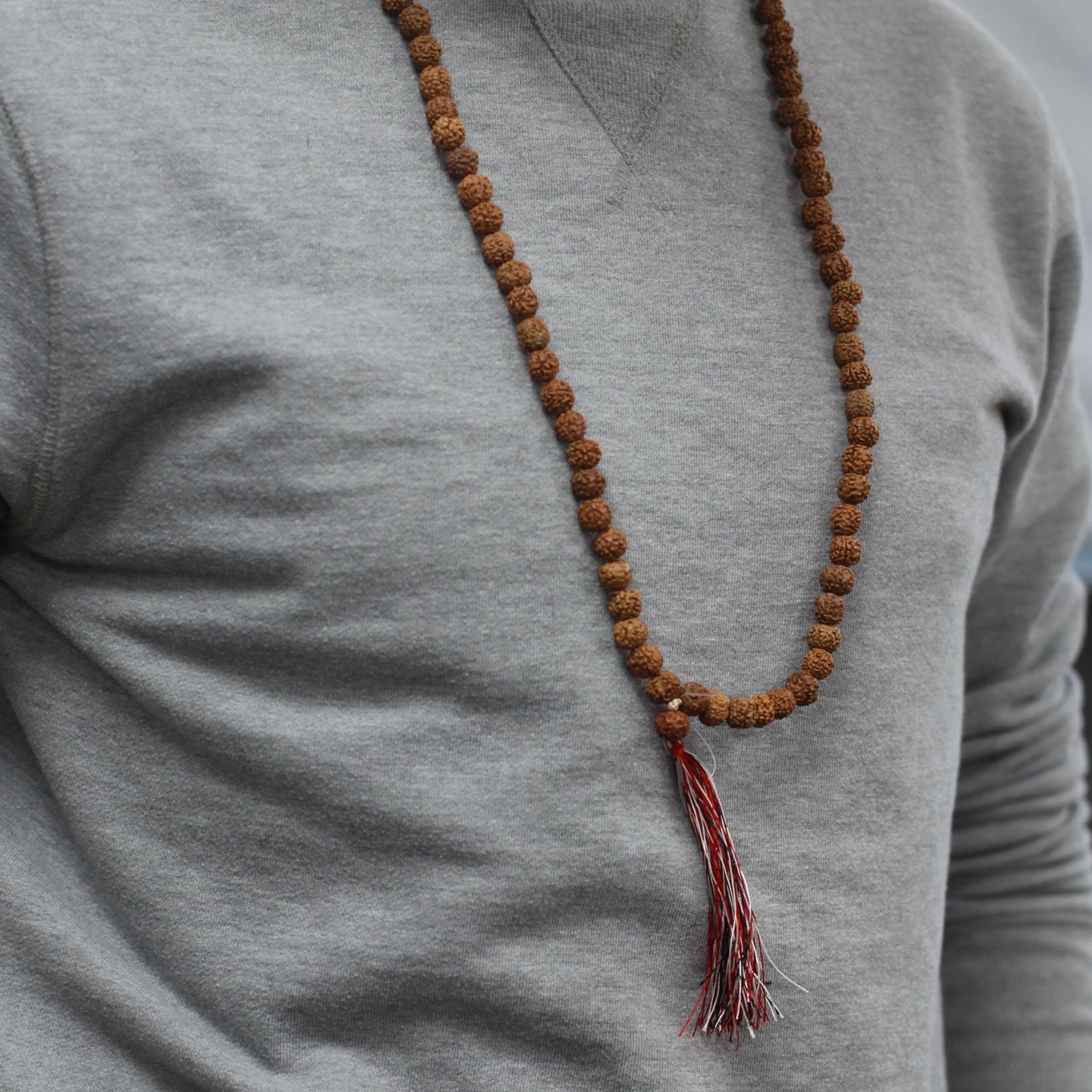 purity meditation mala necklace natural rudraksha Purity Meditation Mala Necklace Natural Rudraksha - Image 7