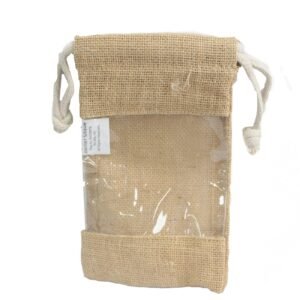 Compact Display Jute Window Gift Bag