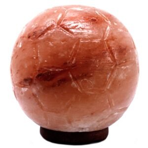 Playful Glow Crafted Himalayan Salt Football Lamp