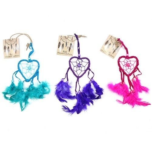 soothing dreams heart dreamcatcher suede feathers Soothing Dreams Heart Dreamcatcher Suede Feathers - Image 2
