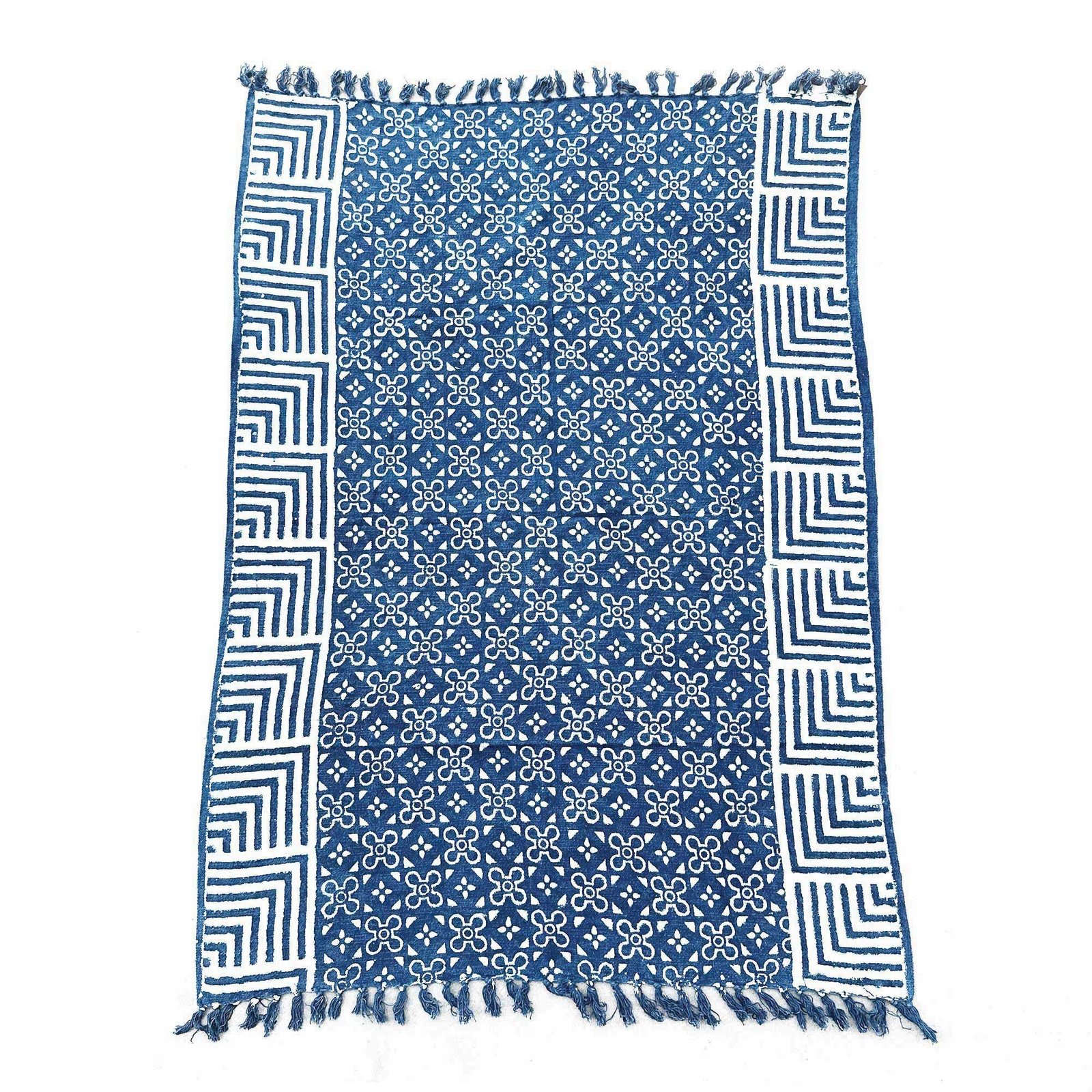 soothing indigo throw handwoven kasba tiles Soothing Indigo Throw Handwoven Kasba Tiles - Image 2