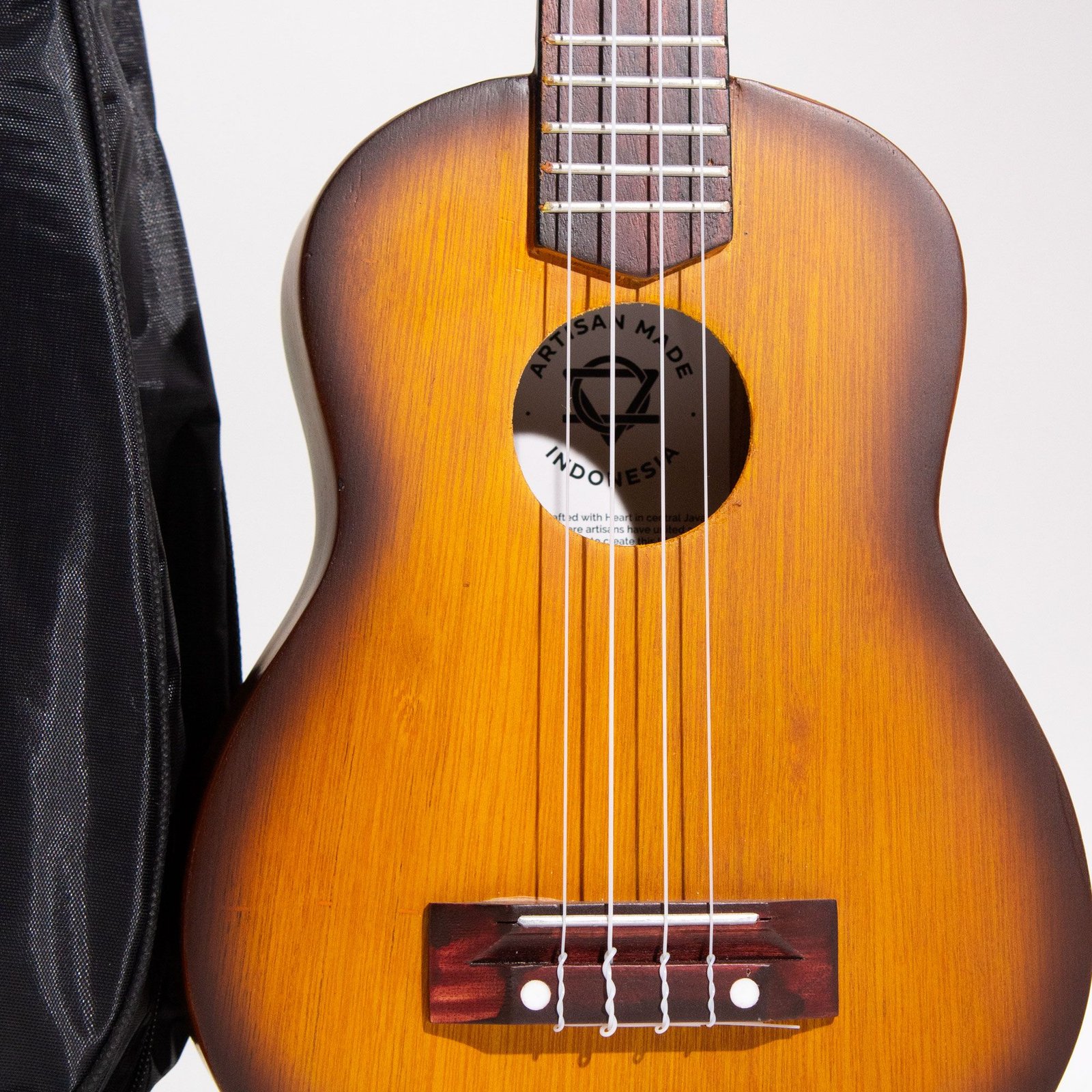 uplifting orange sunburst acoustic ukulele Uplifting Orange Sunburst Acoustic Ukulele - Image 3