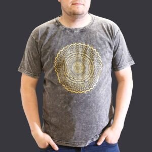 Grounding Mandala Stone-Washed Cotton T-Shirt
