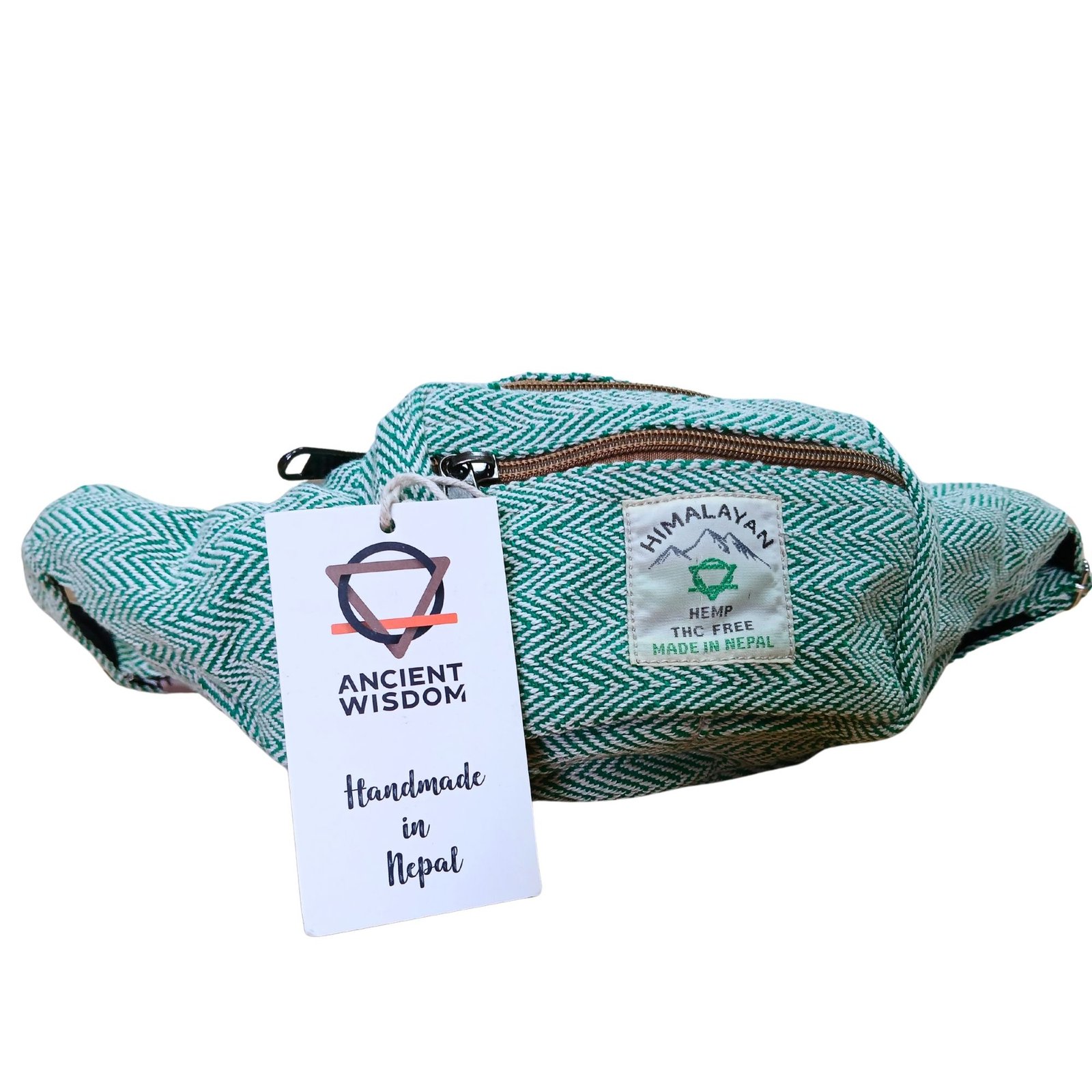 calm journey belt bag cotton hemp sage Calm Journey Belt Bag Cotton Hemp Sage