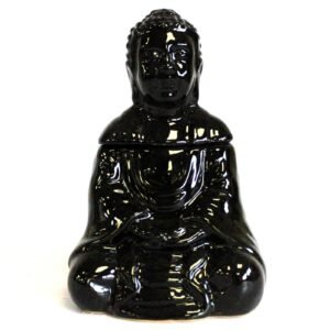 Calming Midnight Buddha Oil Burner Black