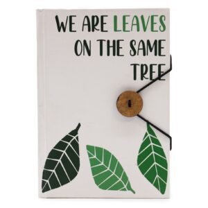 Kindred Leaves Recycled Paper Strap Notebook