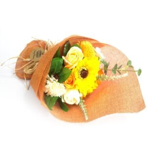 Luxurious Bath Soap Flower Bouquet Orange