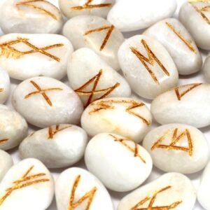 Pure Guidance Rune Stone Set White Agate