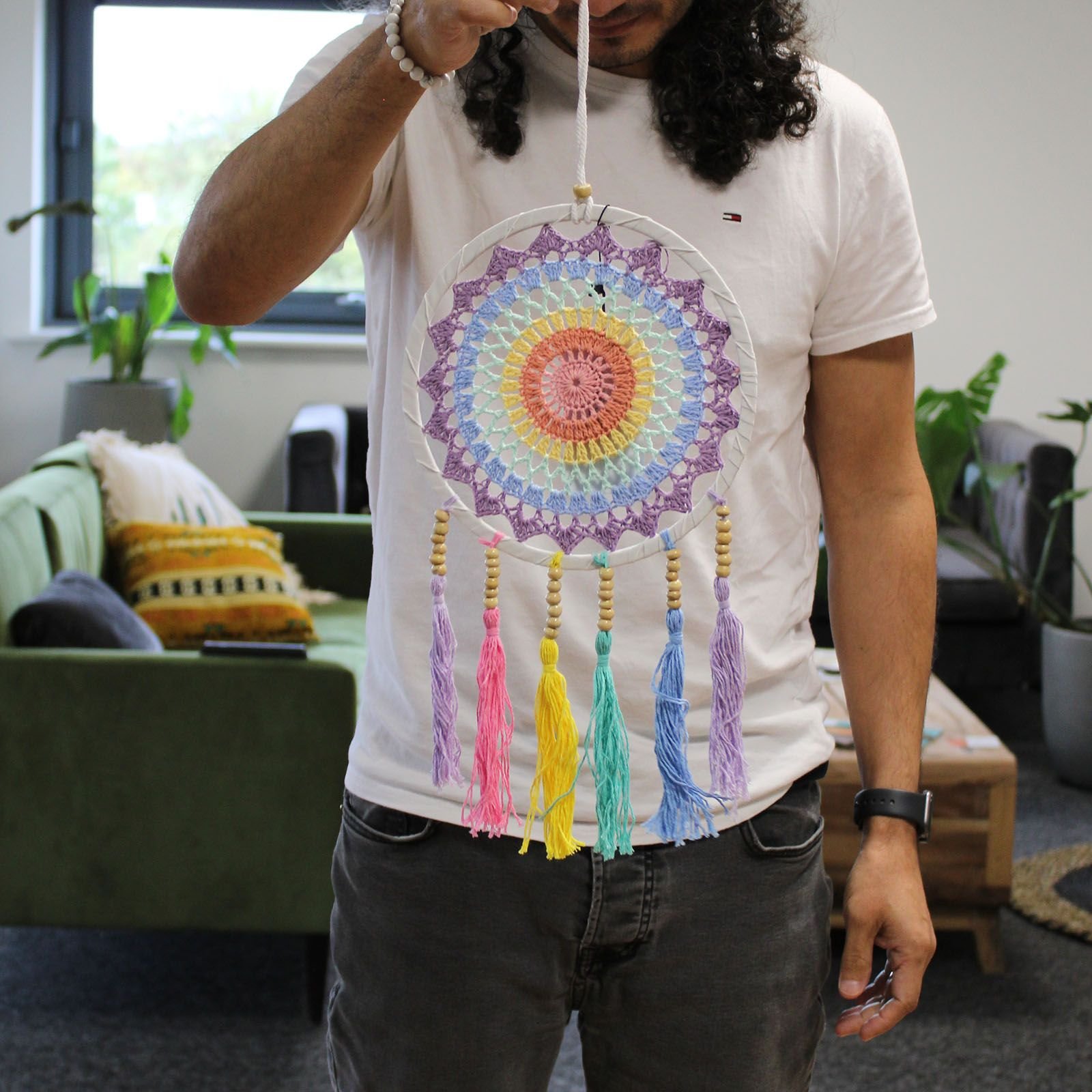 gentle dreams dreamcatcher pastel rainbow Gentle Dreams Dreamcatcher Pastel Rainbow - Image 3