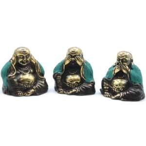 Tranquil Wisdom Brass Buddha Trio Set