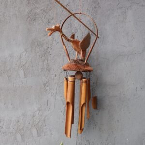 Mystic Breeze Bamboo Windchime Coconut Dragon