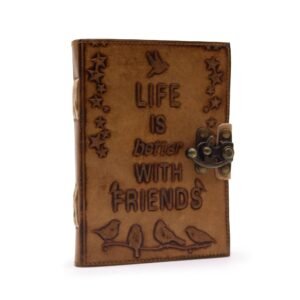 Friendship Keepsake Leather Journal Light Tan