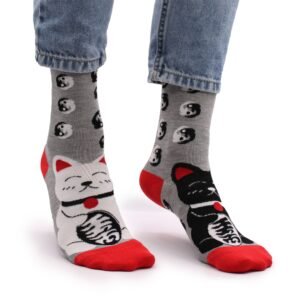 Comfort Charm Bamboo Socks Lucky Cats