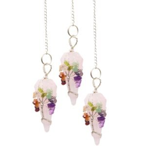Chakra Love Dowsing Pendulum Rose Quartz