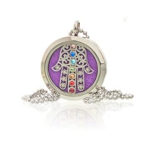 Protection & Balance Aromatherapy Necklace Hamsa Chakra