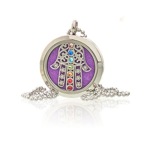 protection & balance aromatherapy necklace hamsa chakra Protection & Balance Aromatherapy Necklace Hamsa Chakra