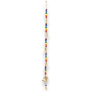 Vertical Chakra Om Brass String Wind Chime