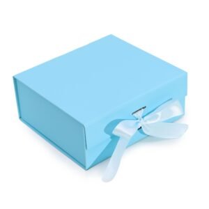 Elegant Gift Box Medium Square Baby Blue