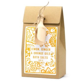 energising bath salt soak lemon ginger orange Energising Bath Salt Soak Lemon Ginger Orange