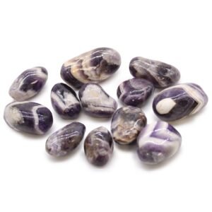 Spiritual Insight Tumble Stones Chevron Amethyst