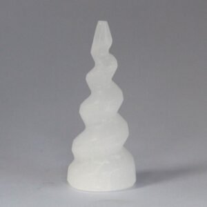 Clarity Spiral Tower Crystal Selenite 10cm