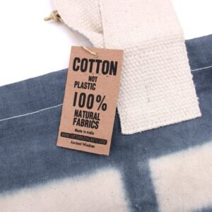 Light Journey Tie-Dye Cotton Tote Sky Blue