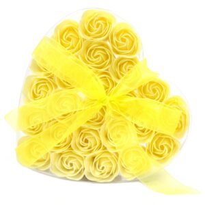 Sunlit Bath Soap Flower Heart Yellow Roses