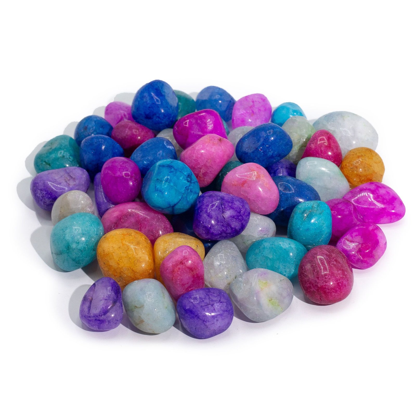 radiant energy crackle quartz tumbled mix Radiant Energy Crackle Quartz Tumbled Mix