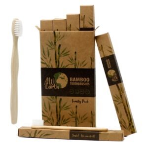 Sustainable Family Bamboo Toothbrush Set