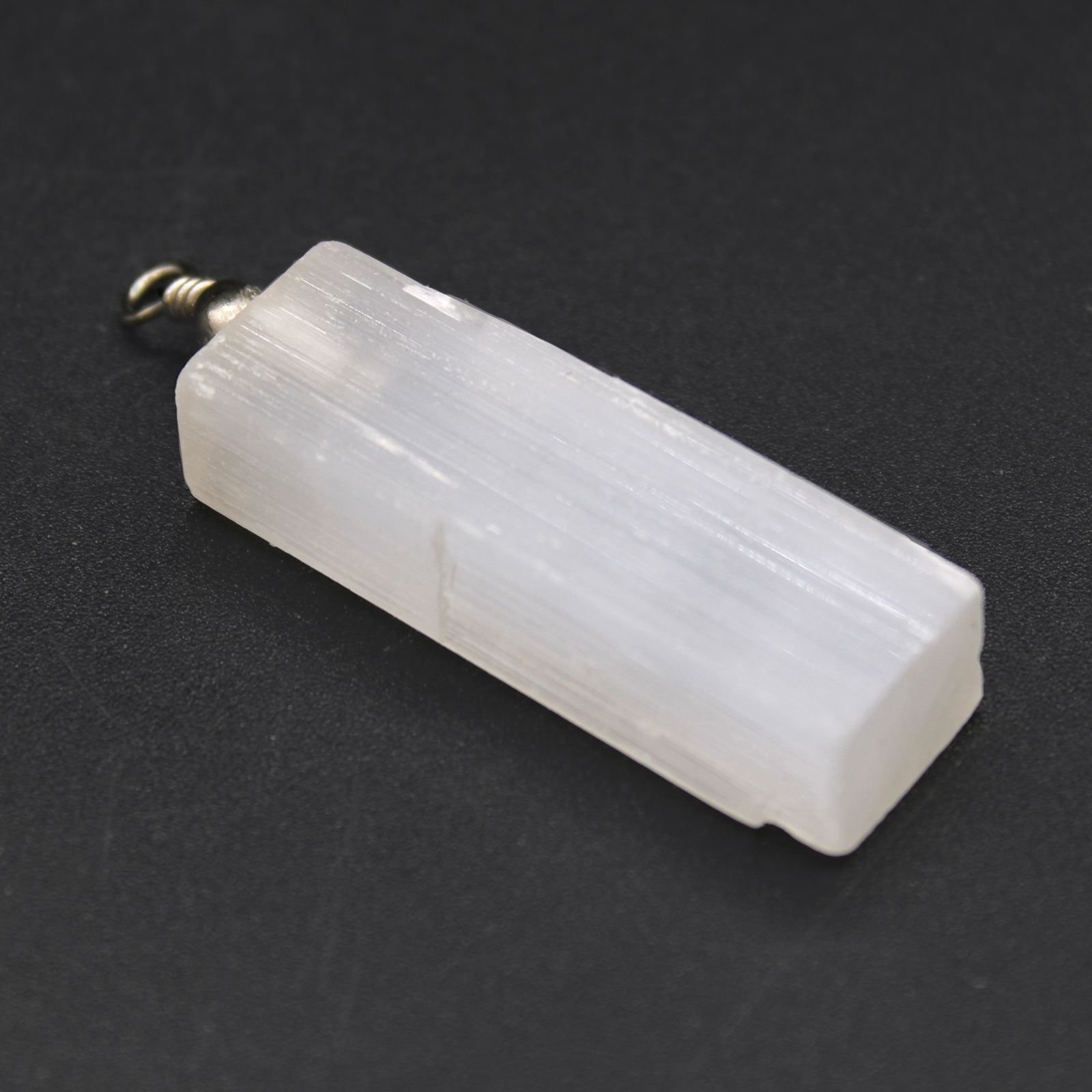 pure light pendant raw selenite crystal Pure Light Pendant Raw Selenite Crystal - Image 2
