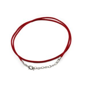 Vibrant Pendant Cord Red Faux Suede