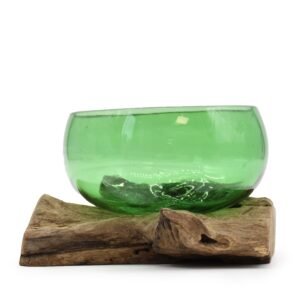 Eco Art Serving Bowl Recycled Beer Glass