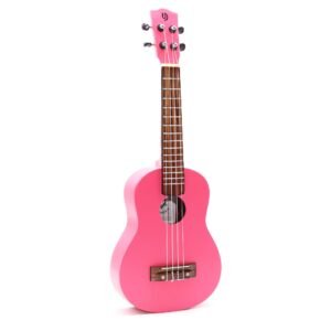 Playful Bright Pink Acoustic Ukulele