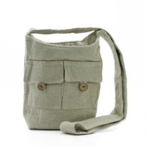 Organised Day Crossbody Cotton Bag Natural Tones