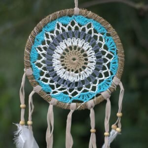 Serene Sleep Macramé Dream Catcher Pastel Blue