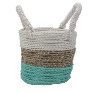 Earthy Storage Basket Trio Green Seagrass