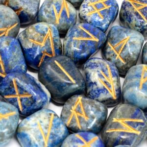 Deep Wisdom Rune Stone Set Lapis Lazuli