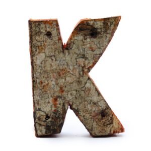 Rustic Initial Decor Letter K Wood