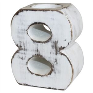 Celebration Tealight Holder Wooden Number Eight