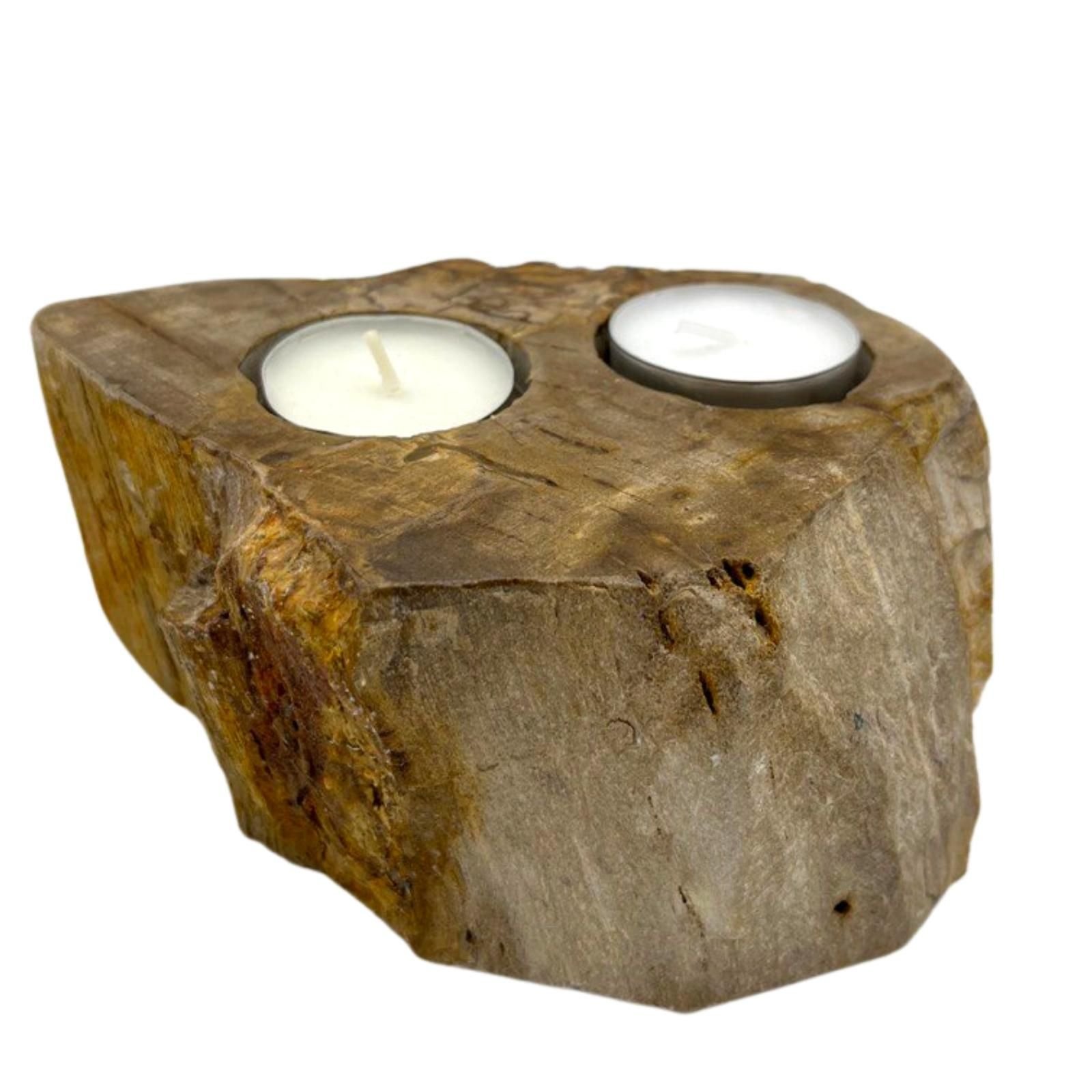 harmonising duo tealight holder petrified wood Harmonising Duo Tealight Holder Petrified Wood