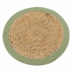Boho Dining Place Mat Natural Jute Olive