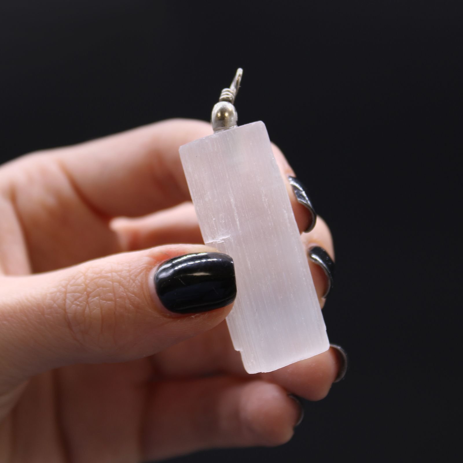 pure light pendant raw selenite crystal Pure Light Pendant Raw Selenite Crystal - Image 4