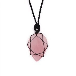 Heart Healing Teardrop Pendant Rose Quartz