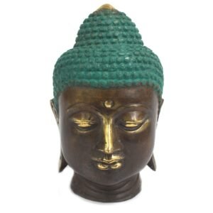 Serene Presence Large Brass Buddha Head